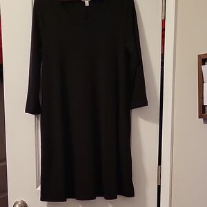 Time and Tru Black Long Sleeve Sheath Dress